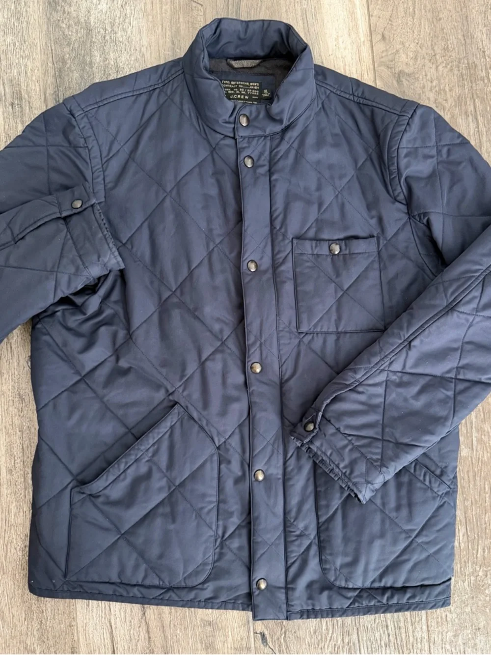 Quilted J Crew Sussex Barn Chore Jacket Sz XL Navy - Picture 2 of 10